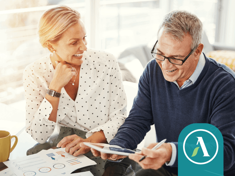 Couple with tablet