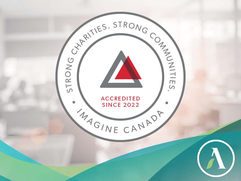 Imagine Canada Seal that states "Accredited Since 2022"